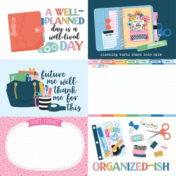 Echo Park Plan On It 12X 12 6X4 Journaling Cards