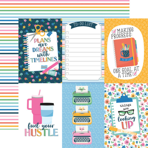 Echo Park Plan On It 12X 12 4X6 Journaling Cards Echo Park Plan On It 12X 12 4X6 Journaling Cards