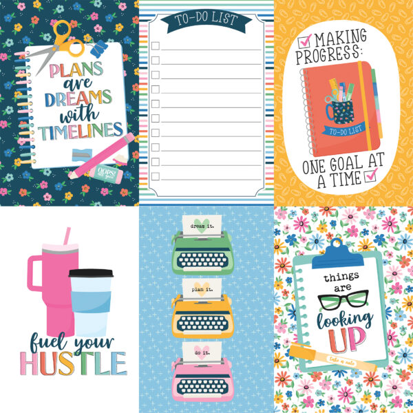 Echo Park Plan On It 12X 12 4X6 Journaling Cards