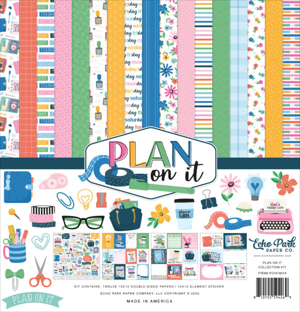 Echo Park Plan On It Collection Kit Echo Park Plan On It Collection Kit