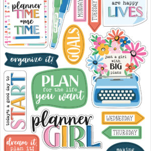 Echo Park Plan On It Chipboard Word & Phrases