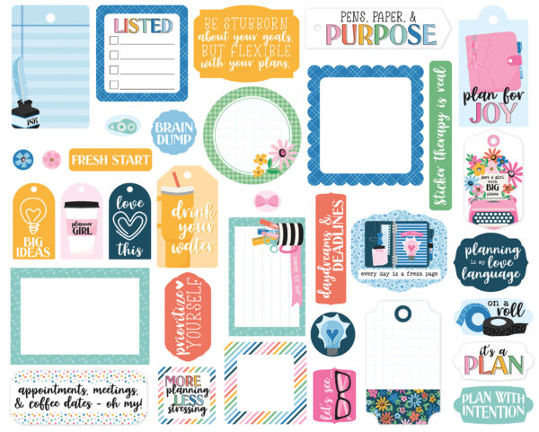 Echo Park Plan On It Frames & Tags