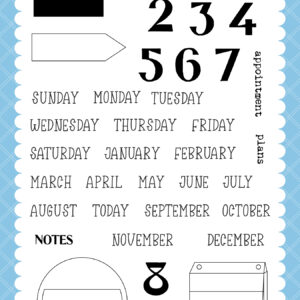 Echo Park Plan On It Stamp Calendar Memo