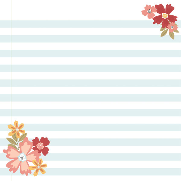 Echo Park Bookish 12X12 Lined Paper Layout