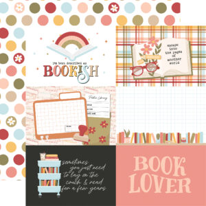 Echo Park Bookish 12X12 6X4 Journaling Cards
