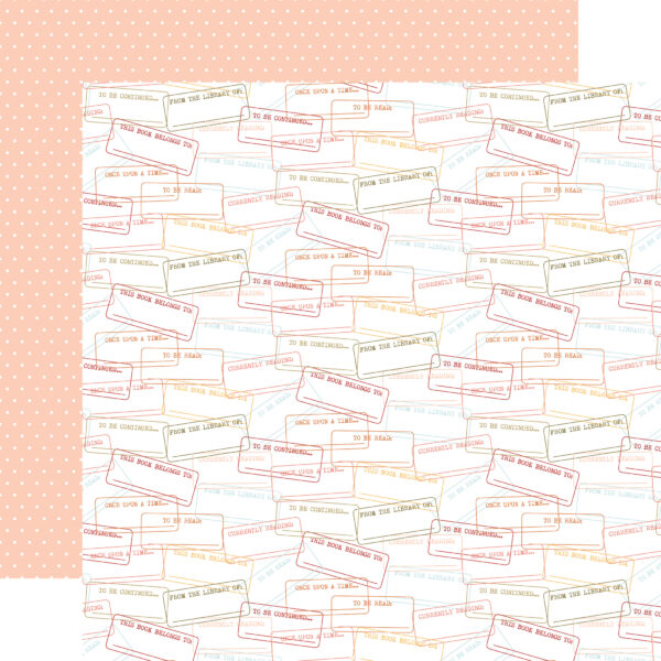 Echo Park Bookish 12X12 Book Stamps