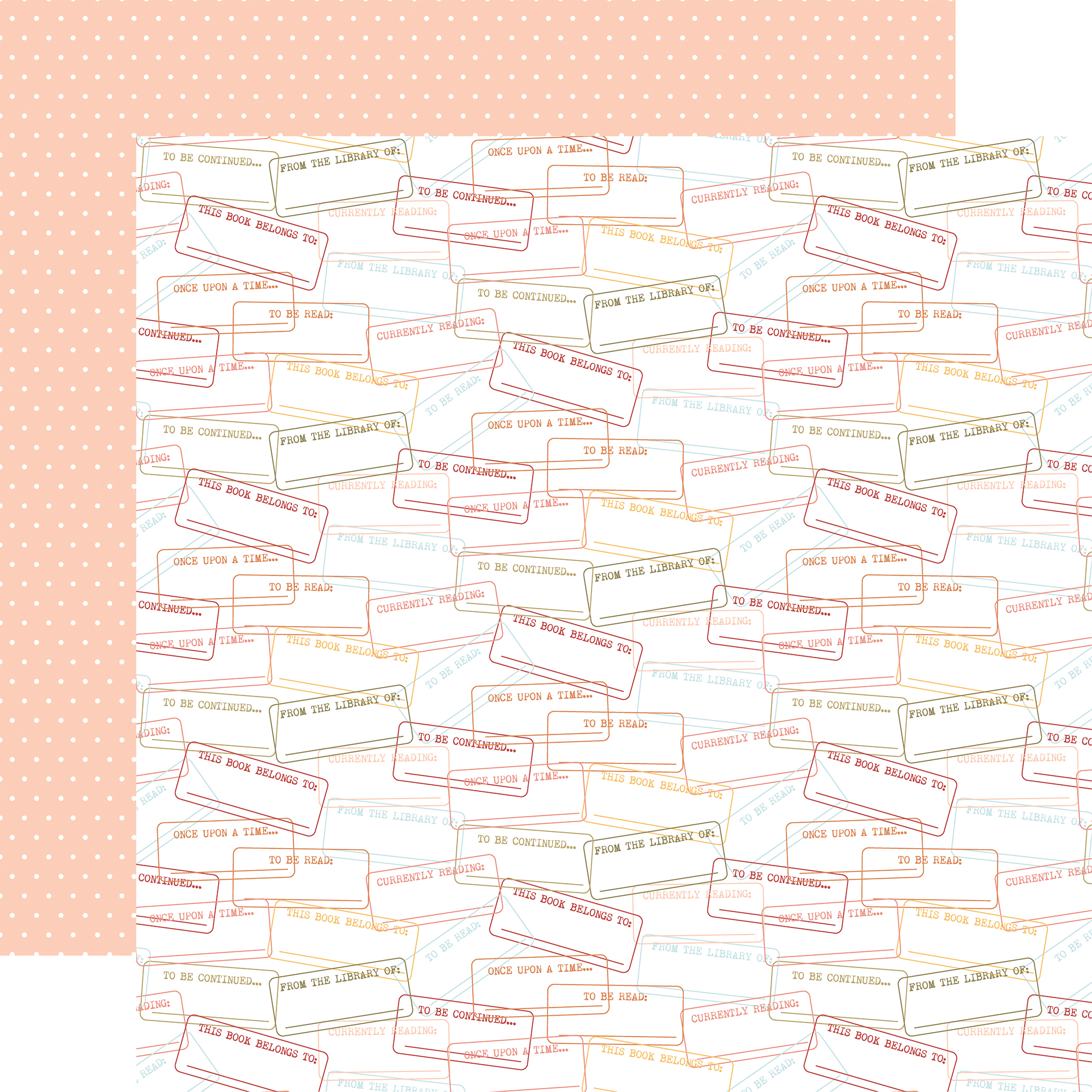 Echo Park Bookish 12X12 Book Stamps