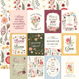 Carta Bella Pressed Floral 12X12 3X4 Journaling Cards