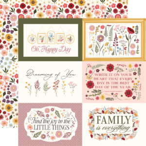 Carta Bella Pressed Floral 12X12 6X4 Journaling Cards