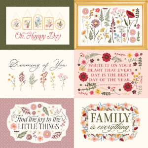 Carta Bella Pressed Floral 12X12 6X4 Journaling Cards