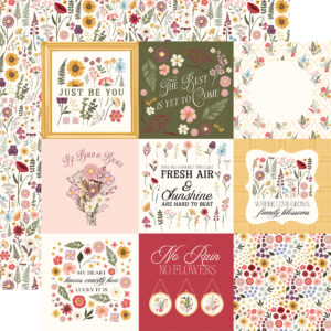 Carta Bella Pressed Floral 12X12 4X4 Journaling Cards
