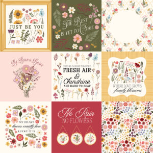 Carta Bella Pressed Floral 12X12 4X4 Journaling Cards