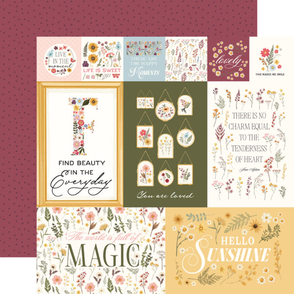 Carta Bella Pressed Floral 12X12 Multi Journaling Cards