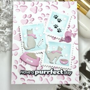 WF Die Postage Collage Cat Silhouettes