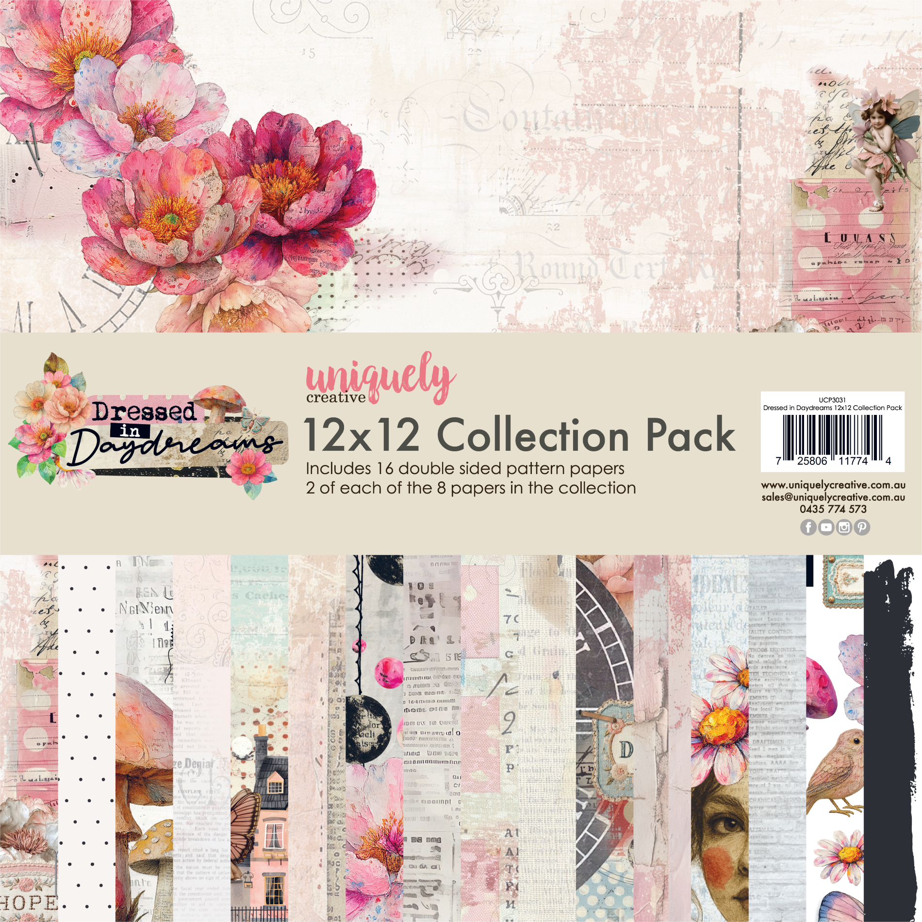 Uniquely Creative Dressed in Daydreams 12 X 12 Collection Pack (16 Sheets)