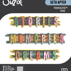 Sizzix Thinlits Die Set 24PK Word Wafers #2 By Seth Apter