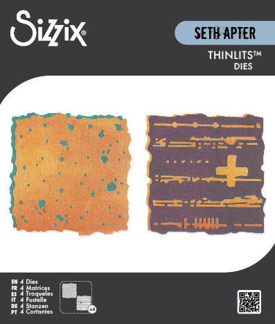Sizzix Thinlits Die Set 4PK Paper Cutz #1 By Seth Apter