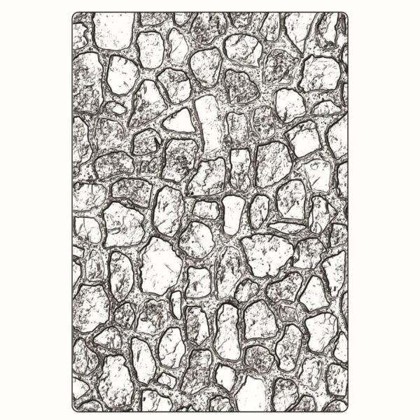 Sizzix 3-D Texture Fades Embossing Folder Cobblestone Large/A5 By Tim Holtz