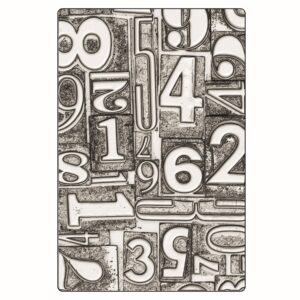 Sizzix 3-D Texture Fades Embossing Folder Numbered Large/A5 By Tim Holtz