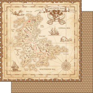 SCRAPBOOK CUSTOMS 12X12 PIRATES TREASURE MAP