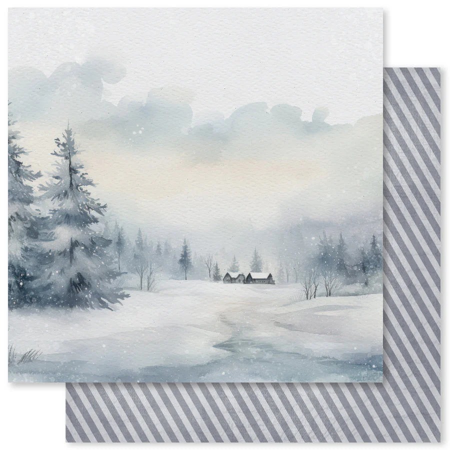 Paper Roses White Christmas Basics E 12X12 Paper