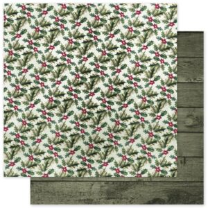 Paper Roses Christmas Holly Basics E 12X12 Paper