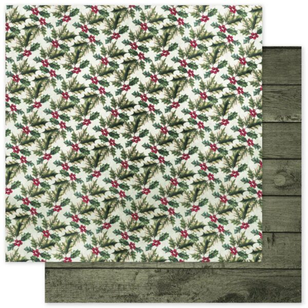 Paper Roses Christmas Holly Basics E 12X12 Paper