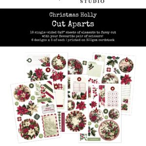 Paper Roses Christmas Holly Cut Aparts Paper Pack