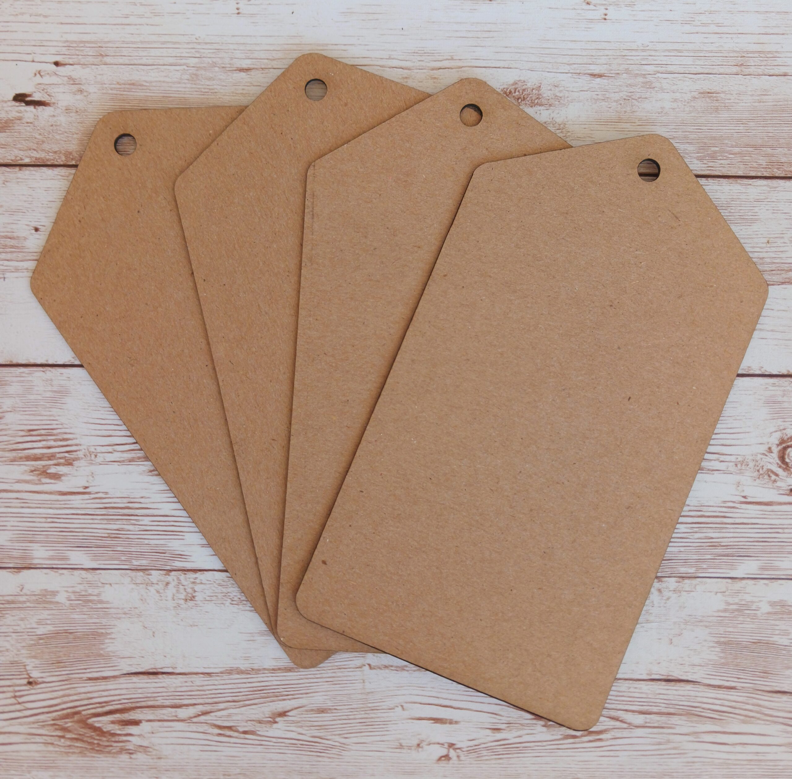 Clear Scraps Chipboard Pentagon Tags
