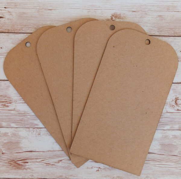 Clear Scraps Chipboard Rounded Tags