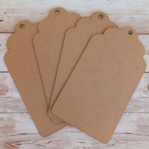 Clear Scraps Chipboard Scallop Tags