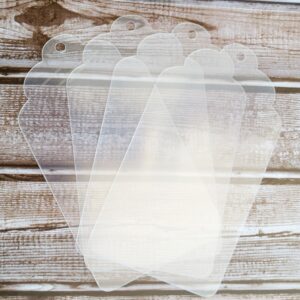 Clear Scraps Acrylic Scallop Tags