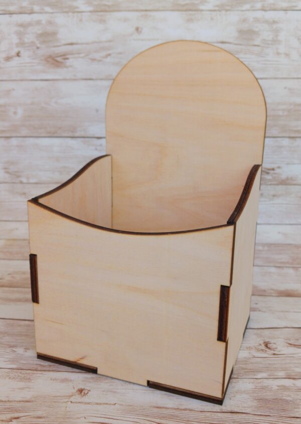 Clear Scraps Diy Wood Rounded Tag Box