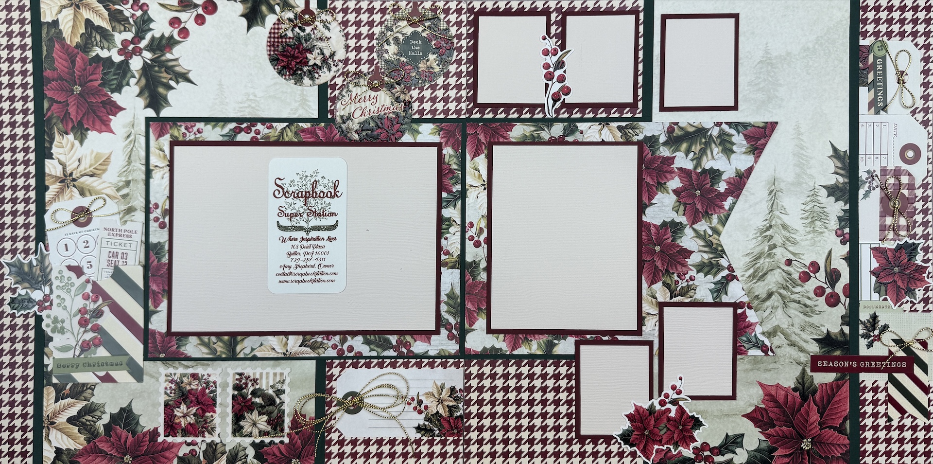 Paper Roses Christmas Holly