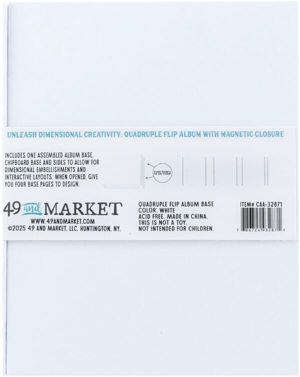 49 & MARKET QUADRUPLE FLIP ALBUM BASE WHITE
