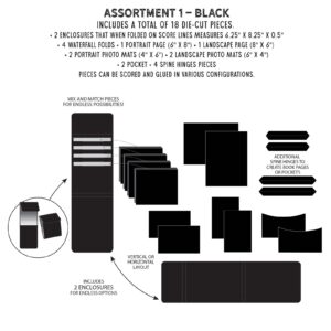 49 & MARKET CREATE AN ALBUM INSERTS 1 BLACK ASSORTMENT