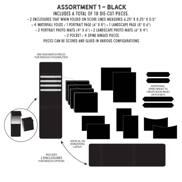 49 & MARKET CREATE AN ALBUM INSERTS 1 BLACK ASSORTMENT