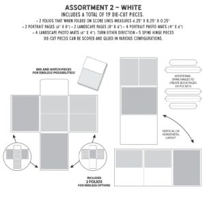 49 & MARKET CREATE AN ALBUM INSERTS 2 WHITE ASSORTMENT