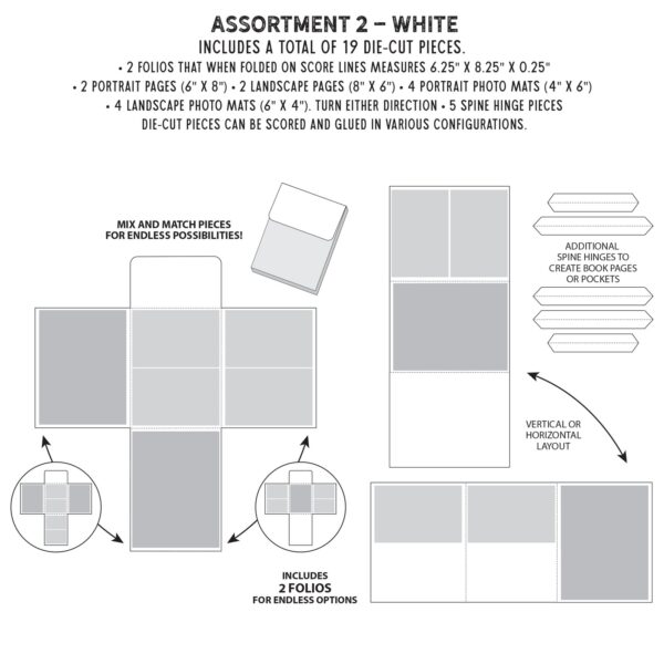 49 & MARKET CREATE AN ALBUM INSERTS 2 WHITE ASSORTMENT