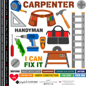 SCRAPBOOK CUSTOMS STICKER 12X12 CARPENTER