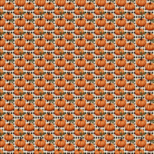 SCRAPBOOK CUSTOMS 12X12 PUMPKIN GINGHAM