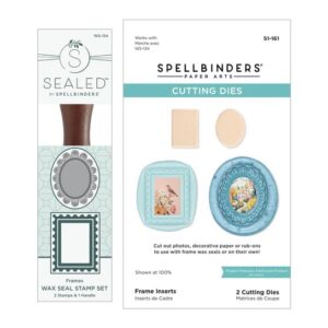 Spellbinders Frames Wax Seal Stamp and Die Bundle