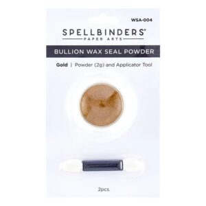 Spellbinders Bullion Wax Seal Powder Gold From the Clear Seal Maker Tool Collection