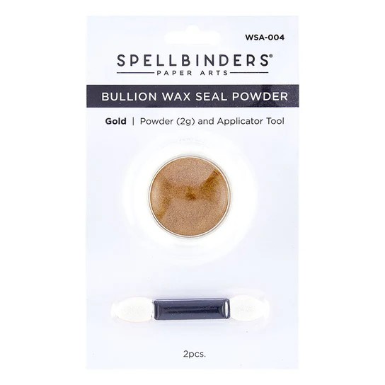 Spellbinders Bullion Wax Seal Powder Gold From the Clear Seal Maker Tool Collection