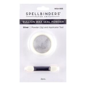 Spellbinders Bullion Wax Seal Powder Silver From the Clear Seal Maker Tool Collection