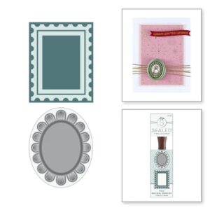 Spellbinders Frames Wax Seal Stamps From the Holiday Magic Collection