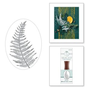 Spellbinders Fern Leaf 3D Wax Seal Stamp From the Woodland Tales Collection