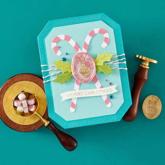 Spellbinders Christmas Ornament 3D Wax Seal Stamp From the Sealed 3D Christmas Collection