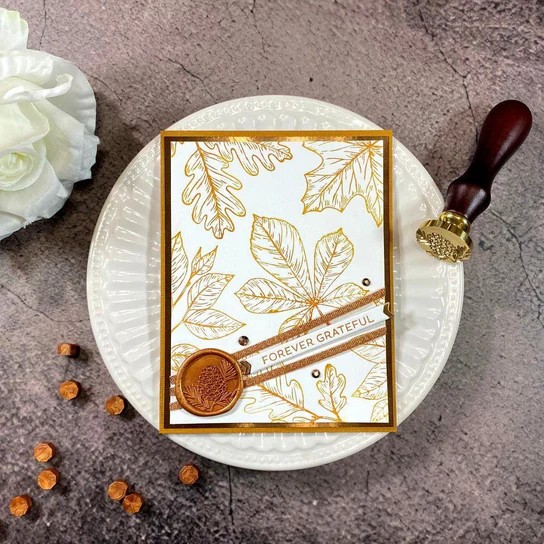 Spellbinders Pine Cone Spray Wax Seal Stamp From the Sealed 3D Christmas Collection