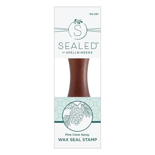 Spellbinders Pine Cone Spray Wax Seal Stamp From the Sealed 3D Christmas Collection